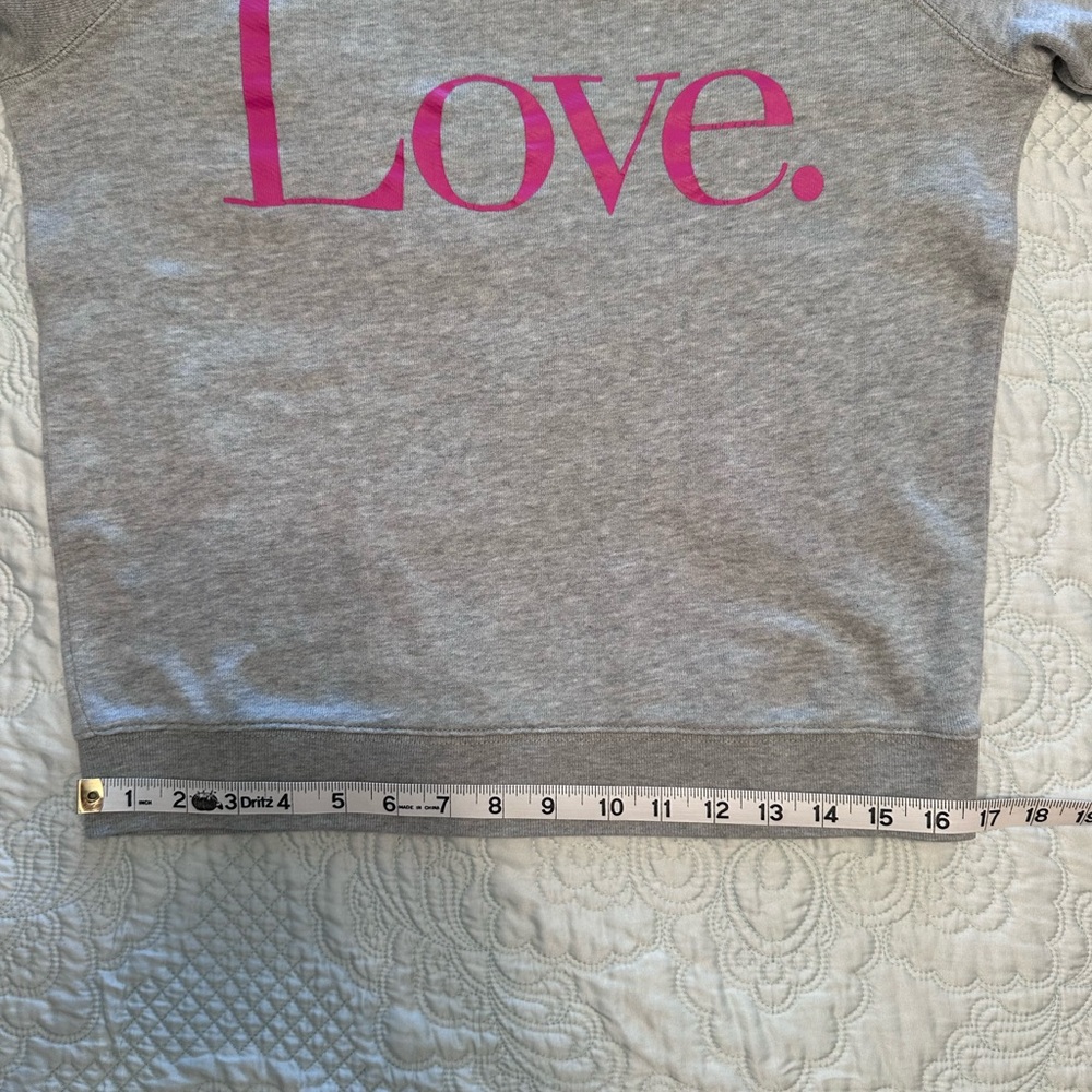 JCrew Women Love Sweatshirt Grey/Pink XS - Picture 3 of 10
